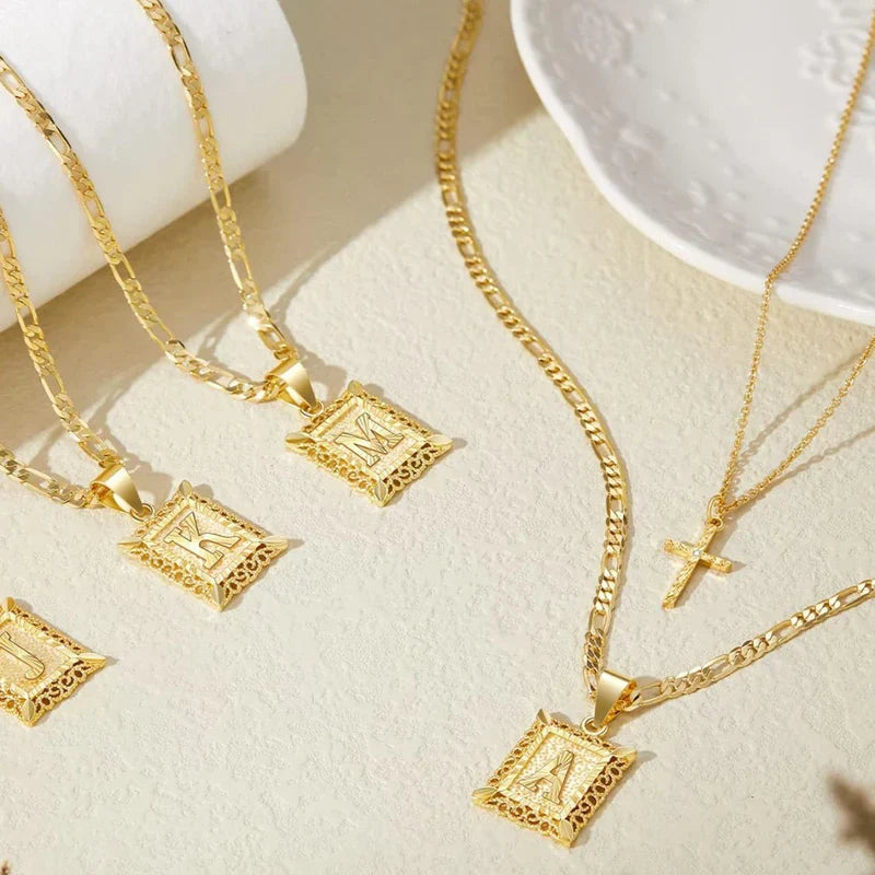 Set Collane Iniziale Croce | Oro