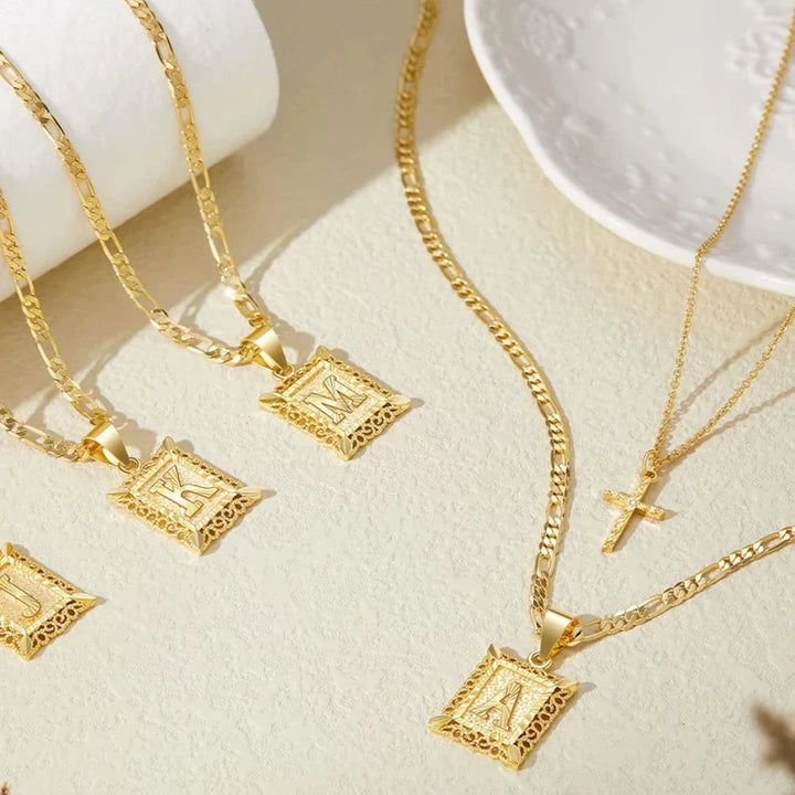 Set Collane Iniziale Croce | Oro