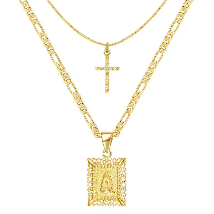 Set Collane Iniziale Croce | Oro