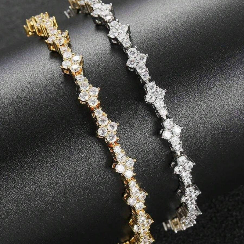 Bracciale Tennis Cluster | Oro