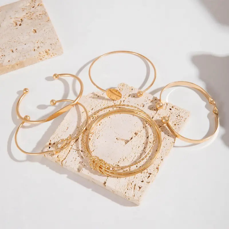 Set Bracciali 5 Pezzi | Oro