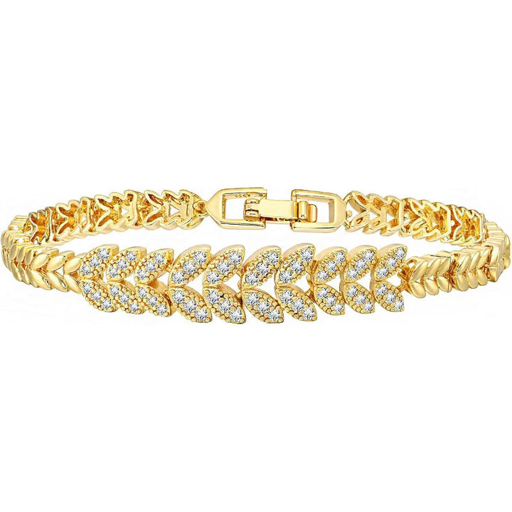 Bracciale Tennis Foglia | Oro