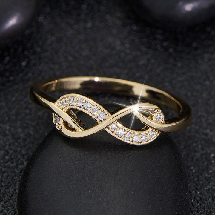 Anello Infinito Pave | Oro