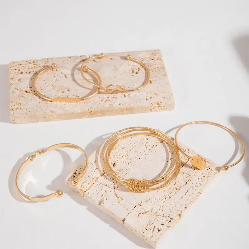 Set Bracciali 5 Pezzi | Oro