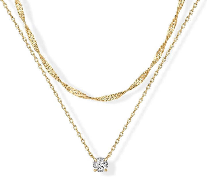 Collana Multistrato Halo | Oro