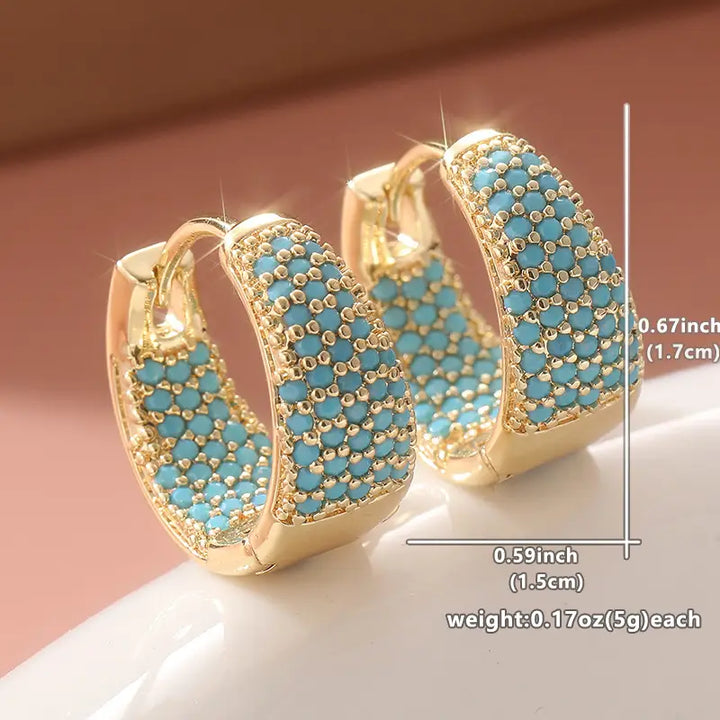 Orecchini Tondi Turchese | Oro