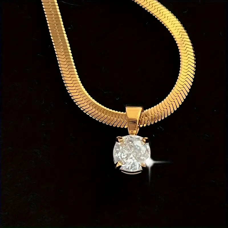 Collana Piatta Snake | Oro