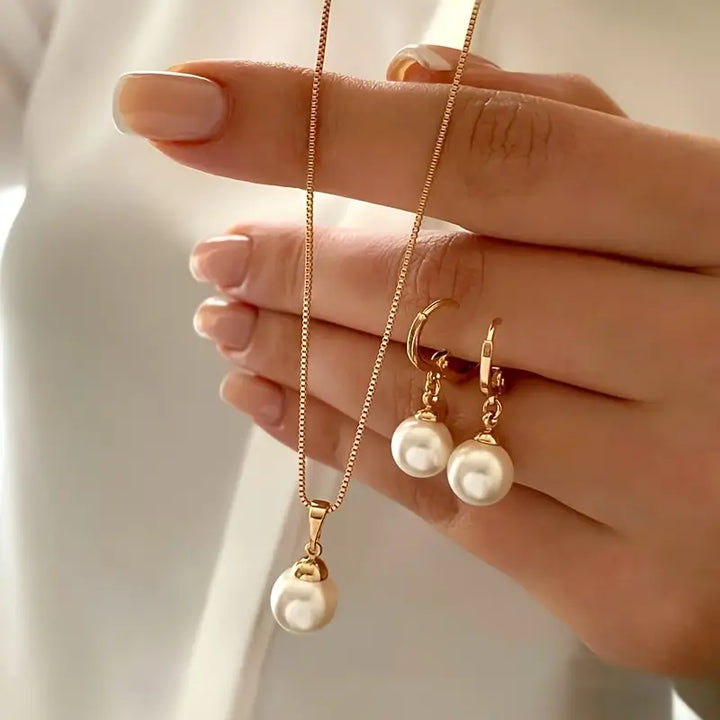 Set Collana Orecchini Perle Grace | Oro