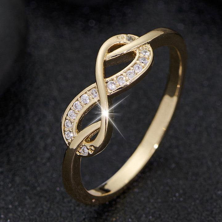 Anello Infinito Pave | Oro