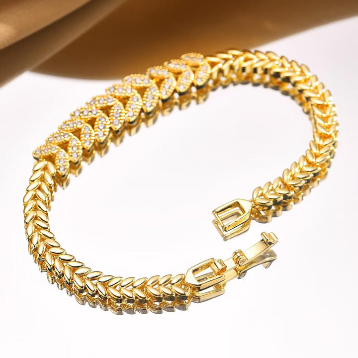 Bracciale Tennis Foglia | Oro