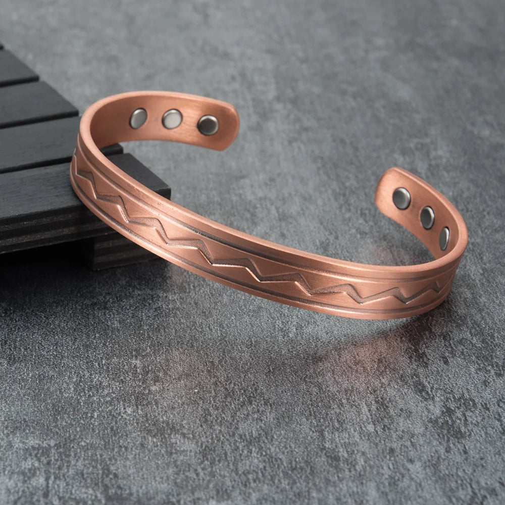 Bracciale ZigZag Unisex Rame