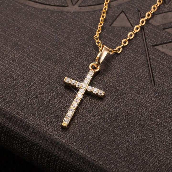 Croce Collana Argento Oro