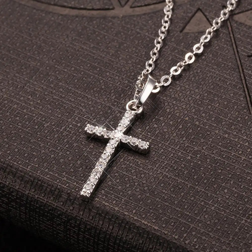 Croce Collana Argento Oro