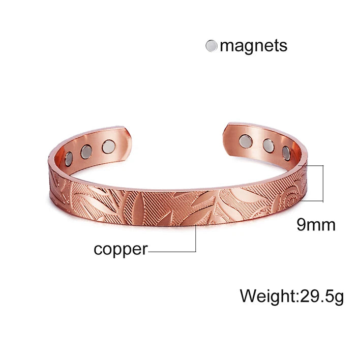 Cerere Bracciale Rame Foglia