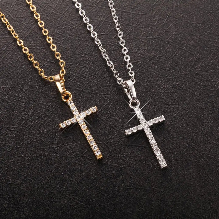 Croce Collana Argento Oro