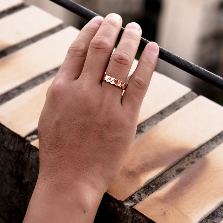 Hathor Anello Rame Intreccio