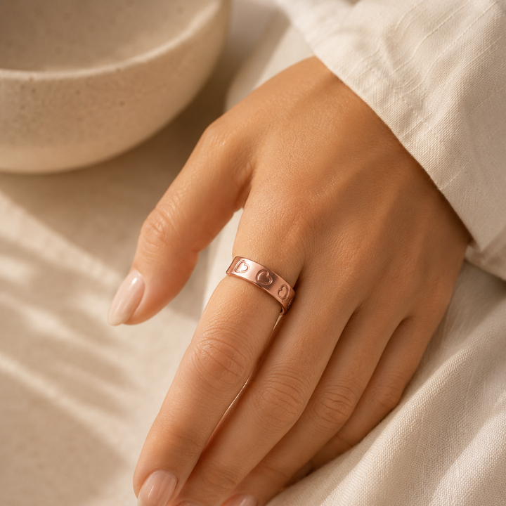 Hapi Anello Rame Cuori