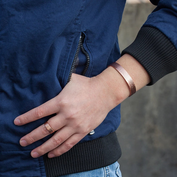 Aura Bracciale Uomo Rame
