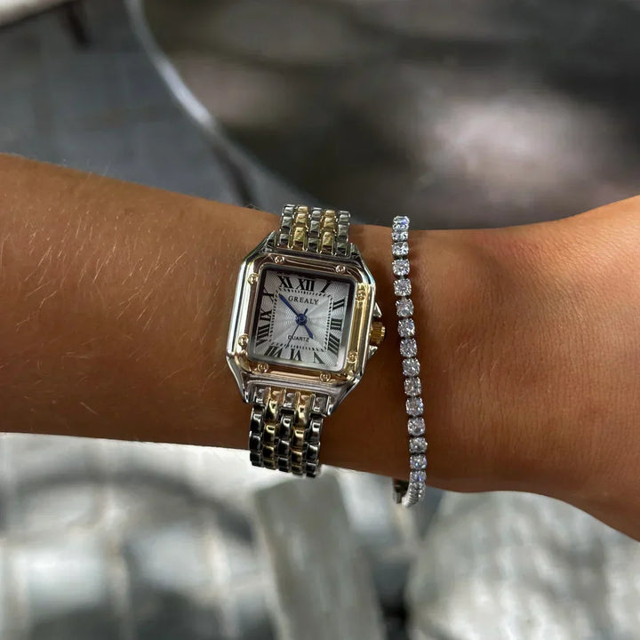 Orologio Squadrato Fienna | Oro