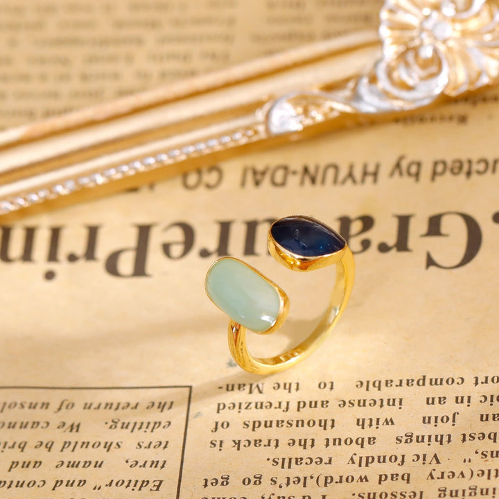 Anello Dualità Pietre | Oro