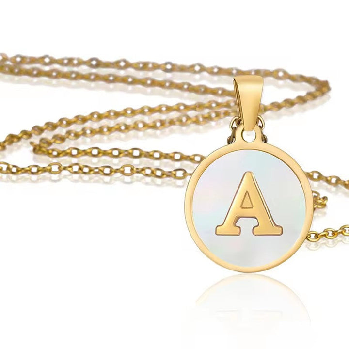 Collana Iniziale Bianco Nero | Oro
