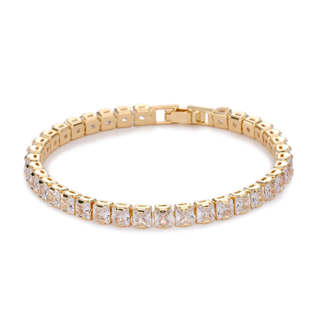 Bracciale Tennis Squadrato | Oro