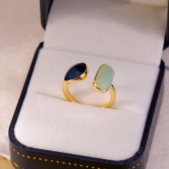 Anello Dualità Pietre | Oro
