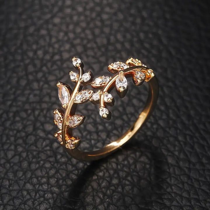 Anello Foglia Elegante | Oro