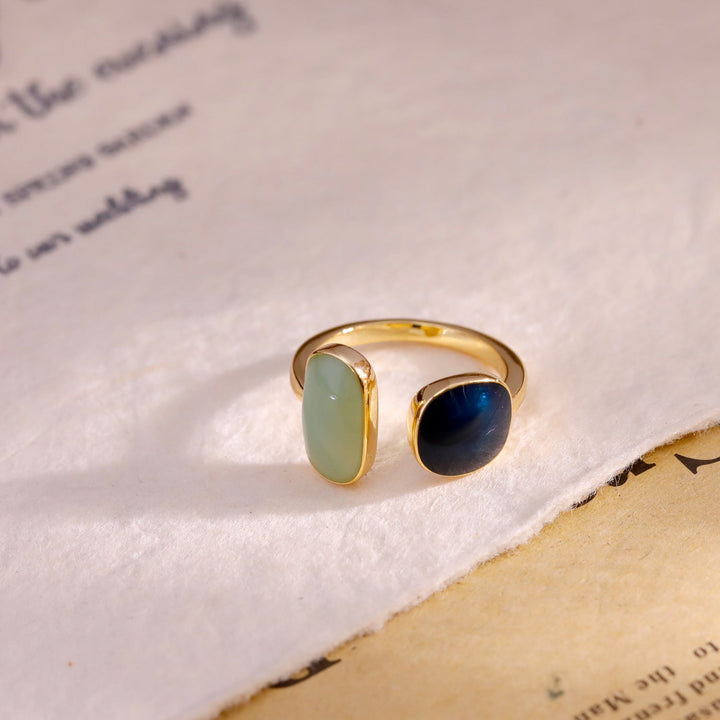 Anello Dualità Pietre | Oro