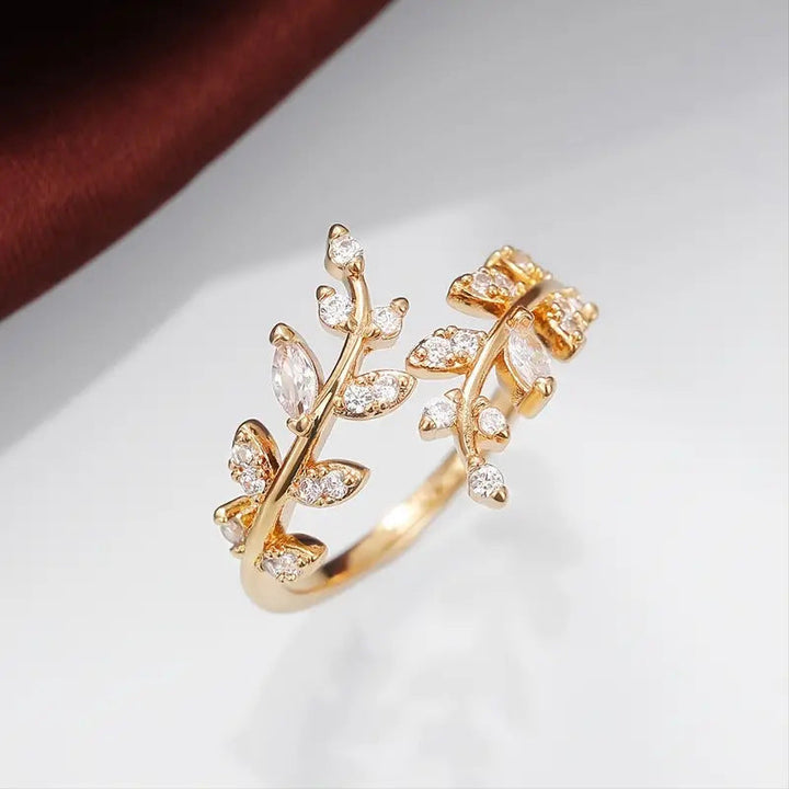 Anello Foglia Elegante | Oro