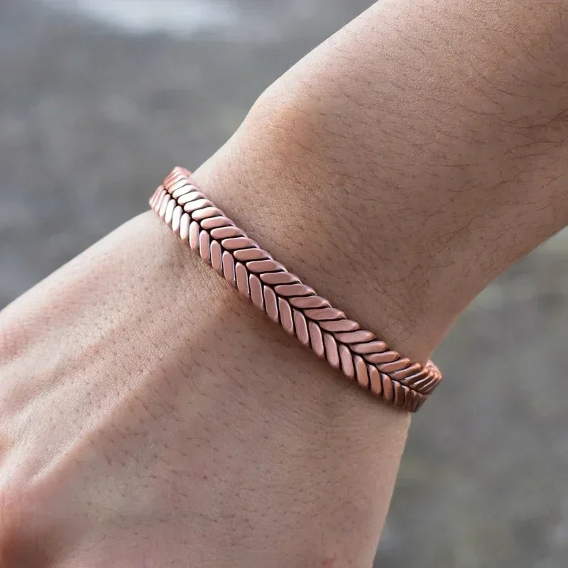 Atena Bracciale Rame Intreccio