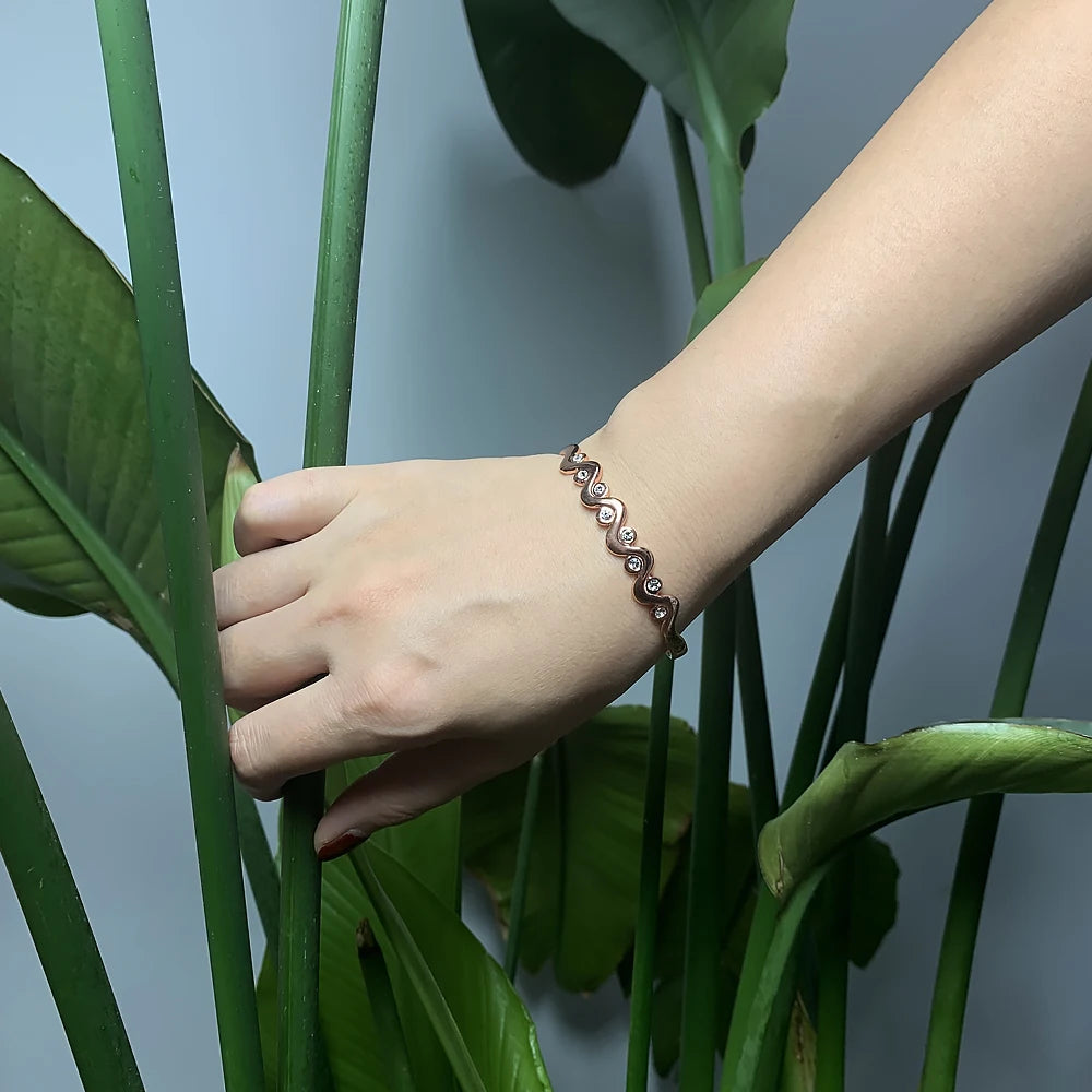 Persefone Bracciale Rame Pietre