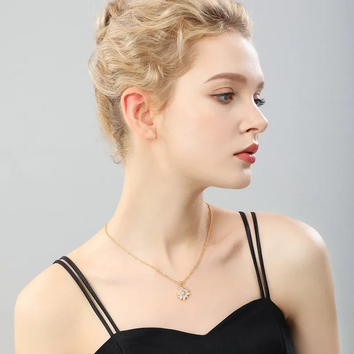 Fiore Collana Metallo Donna