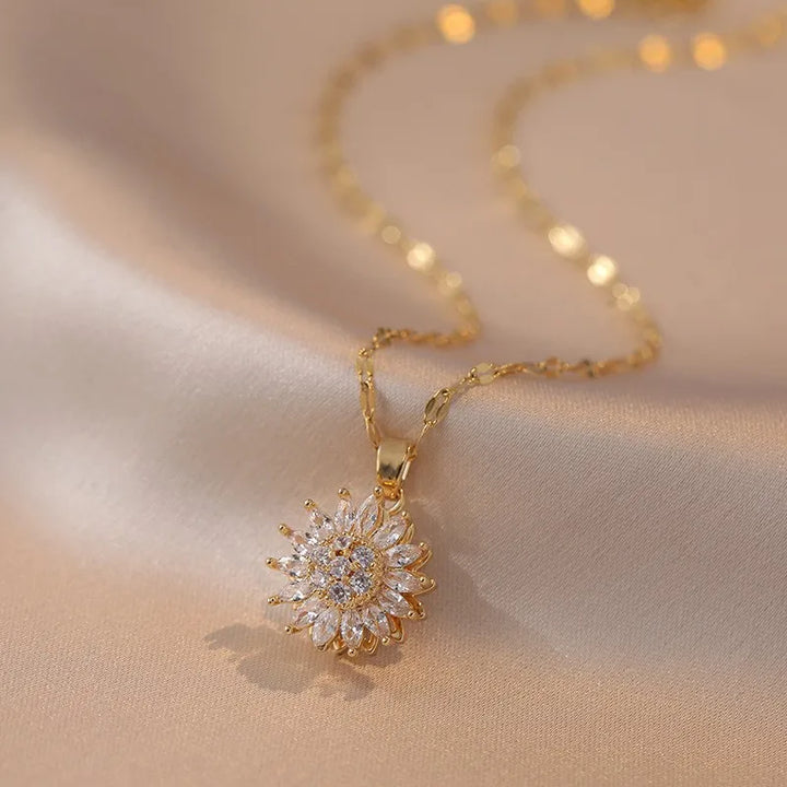Fiore Collana Metallo Donna