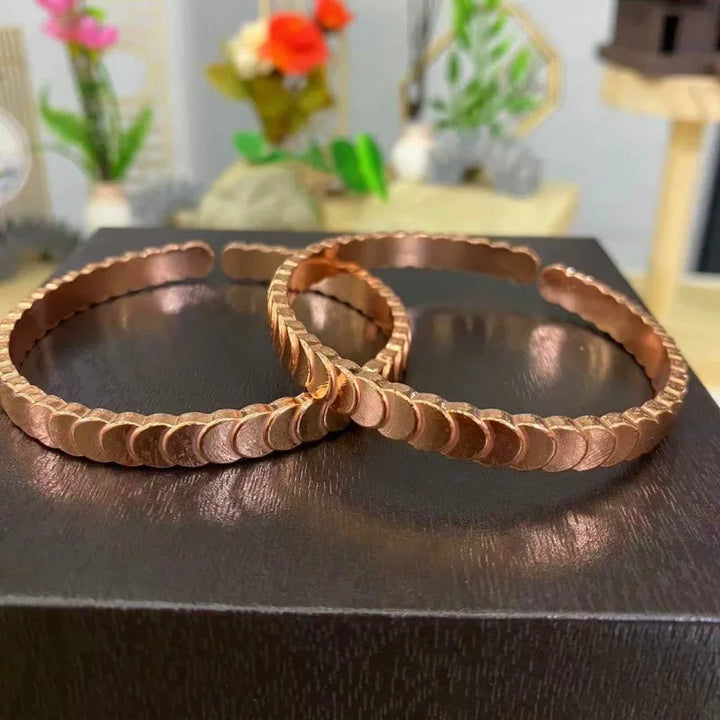 Ercole Bracciale Rame Dentellato