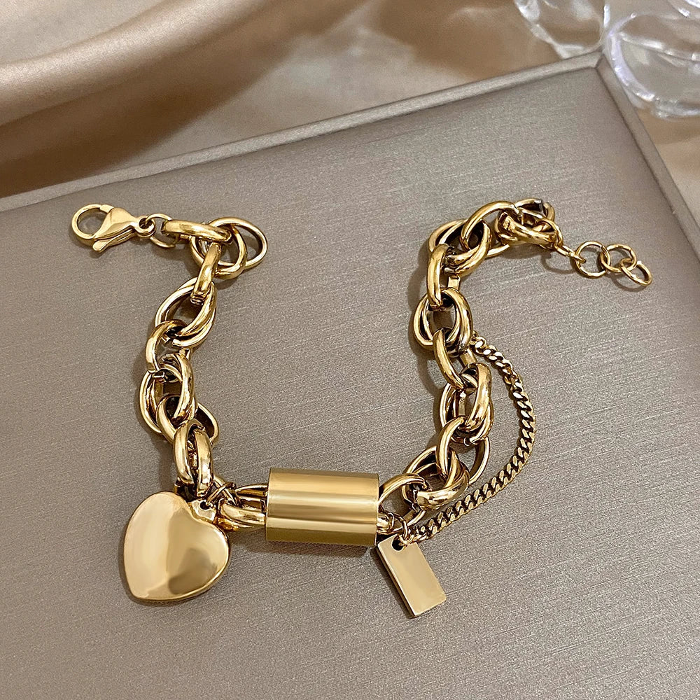 Bracciale Catena Cuore Donna