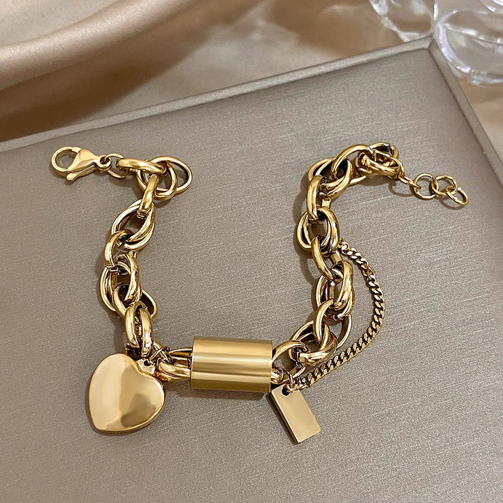 Bracciale Catena Cuore Donna