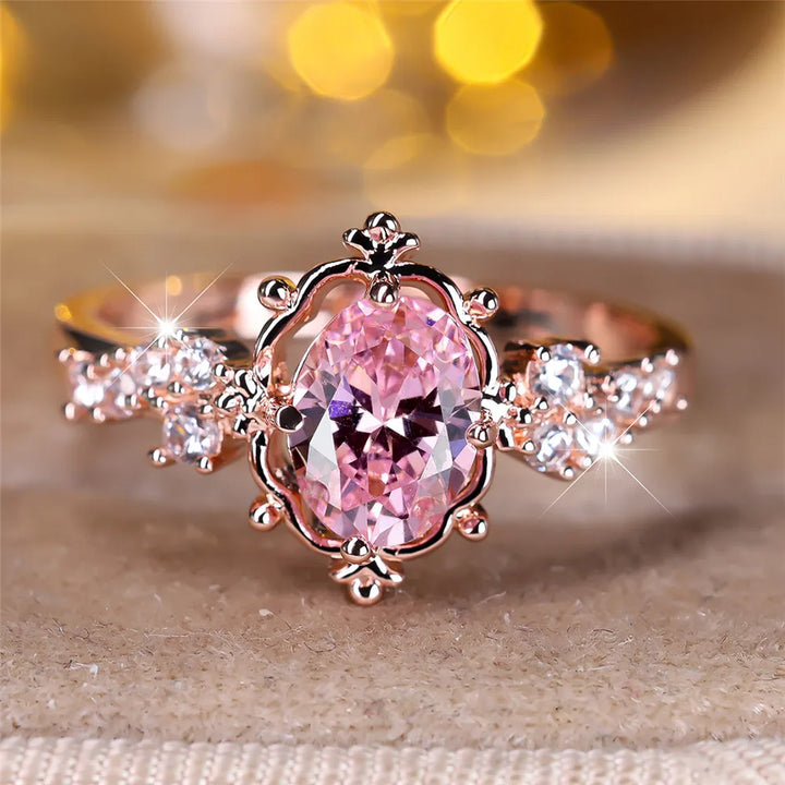 Horus Anello Rame Zircone