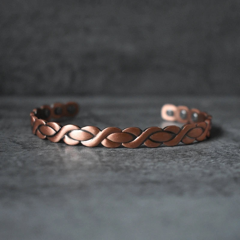 Treccia Bracciale Donna Rame
