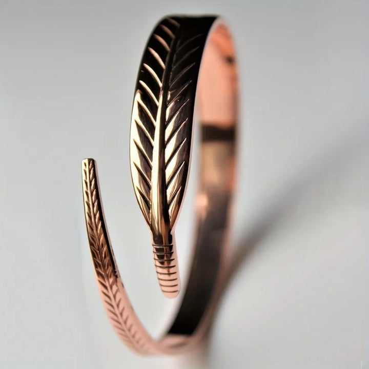 Mercurio Bracciale Rame Piuma
