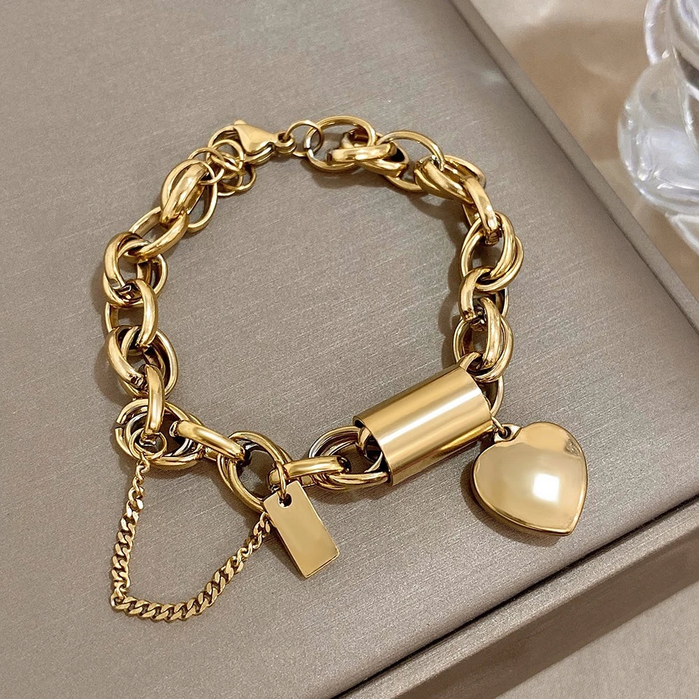 Bracciale Catena Cuore Donna