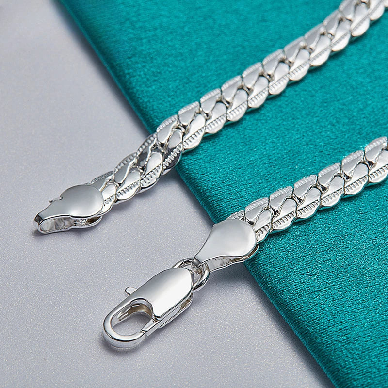 Bracciale Catena Piatta Acciaio
