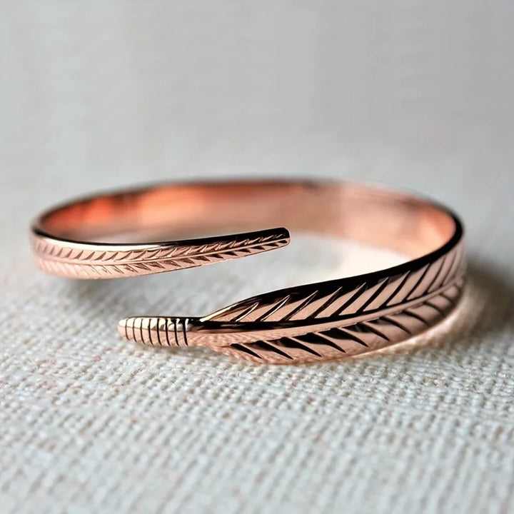 Mercurio Bracciale Rame Piuma