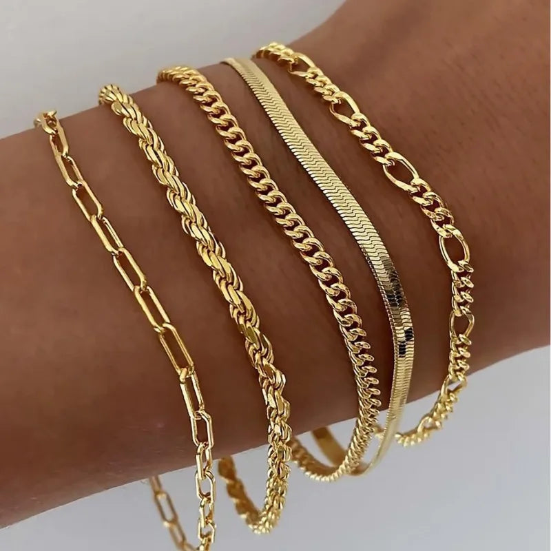 Set Braccialetti Metallo Unisex