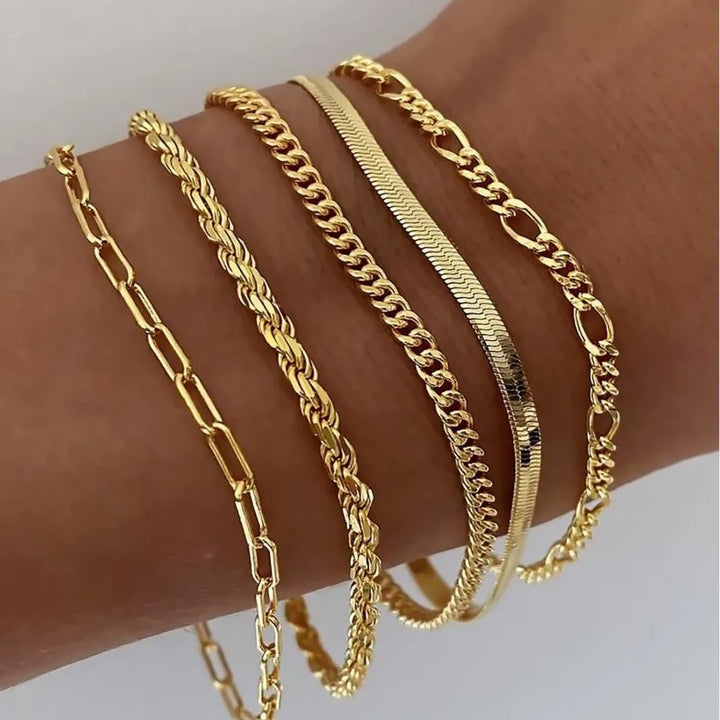 Set Braccialetti Metallo Unisex