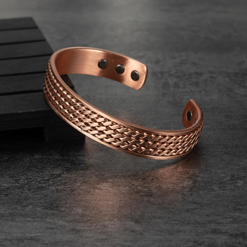 Groviglio Bracciale Uomo Rame