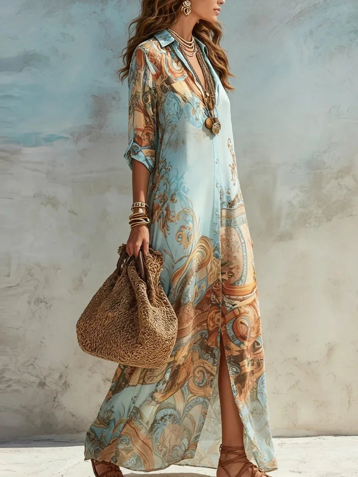 Celeste Vestito Estivo Donna