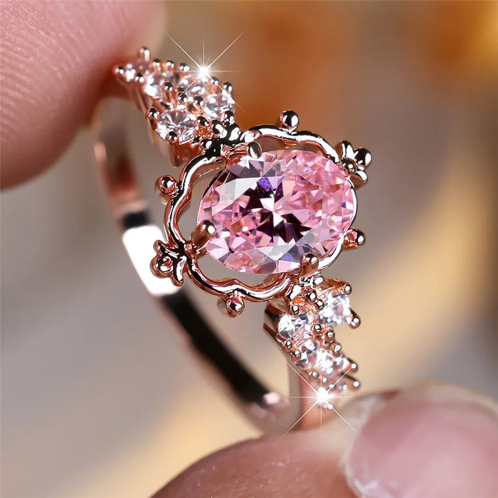 Horus Anello Rame Zircone