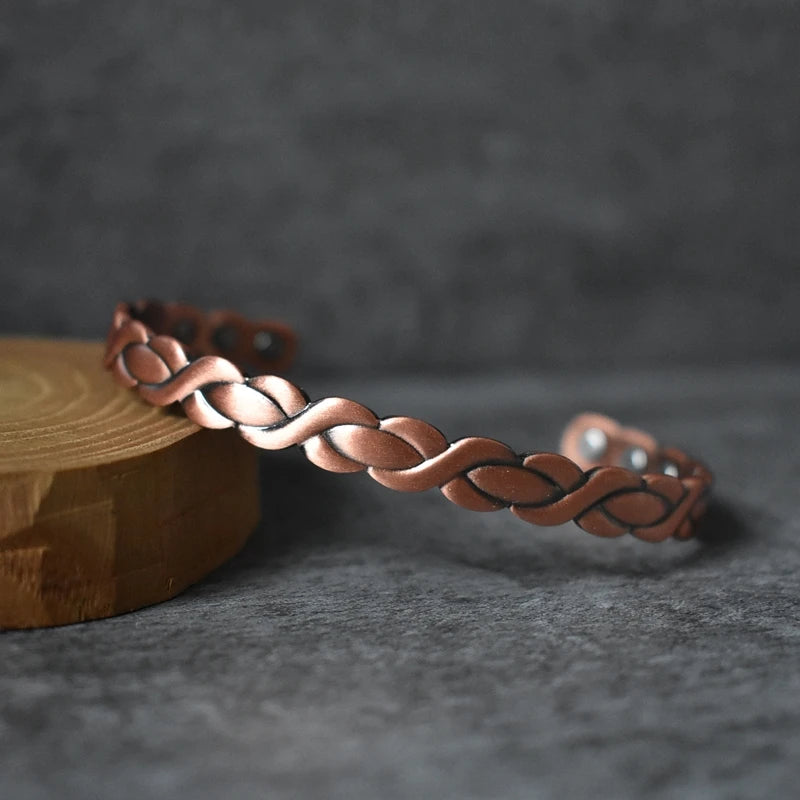 Treccia Bracciale Donna Rame