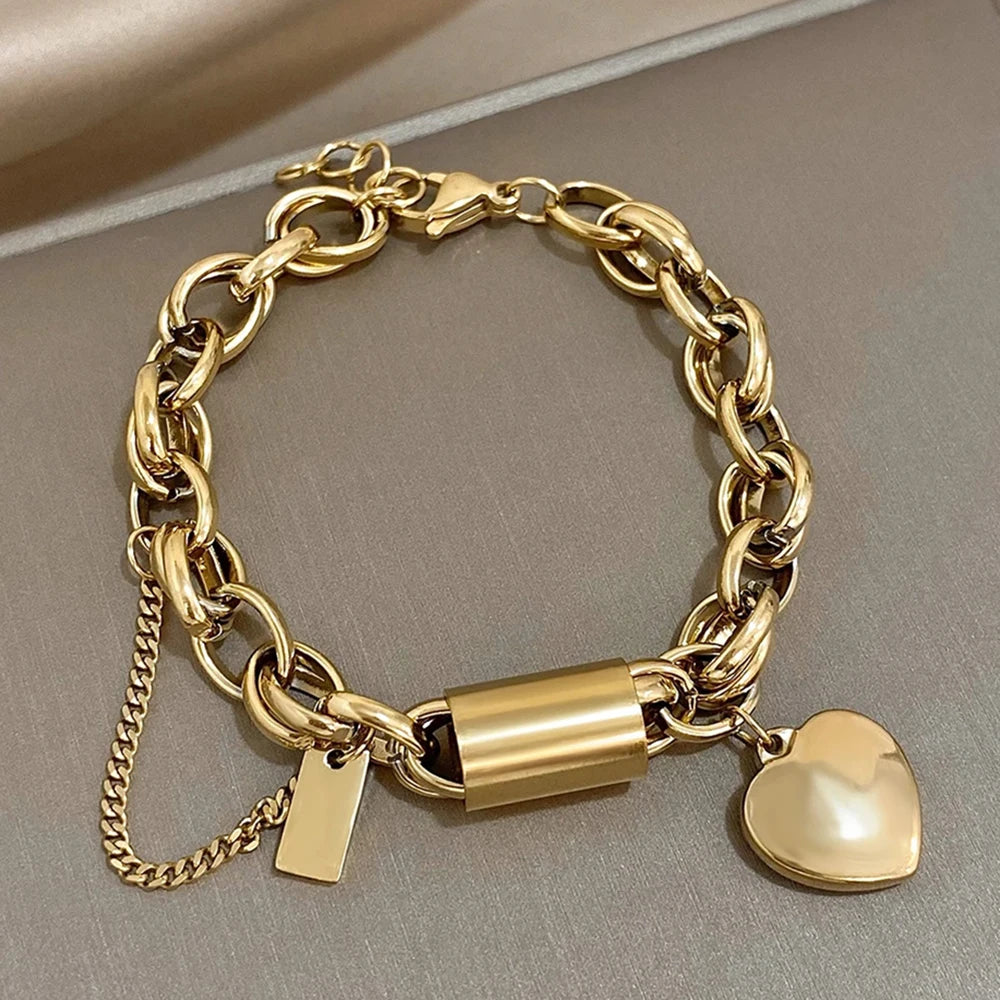 Bracciale Catena Cuore Donna